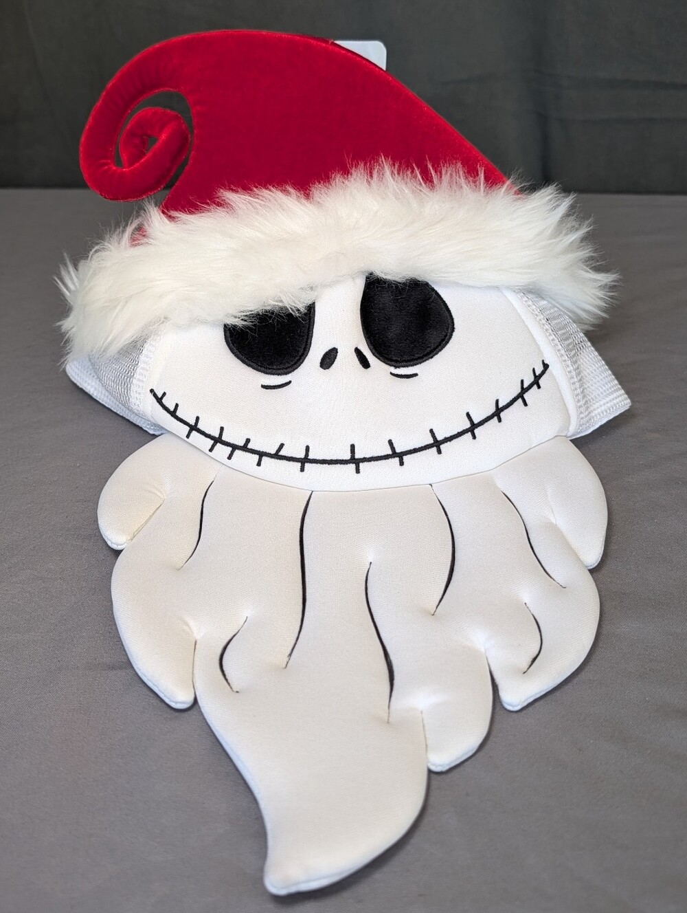 NWT Disney Parks NBC Jack Skellington Santa Baseball Hat in Red & White